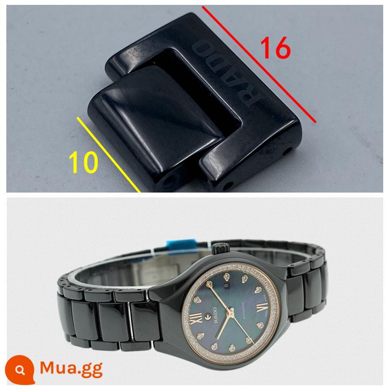 Phần Rado Watch Phần Phụ kiện Sửa chữa dây đeo radar Khớp mở rộng nguyên bản màu trắng gốm đen thực tế Hoàng đế Haoxing Bạc Diamond - Mẫu nữ true series mới