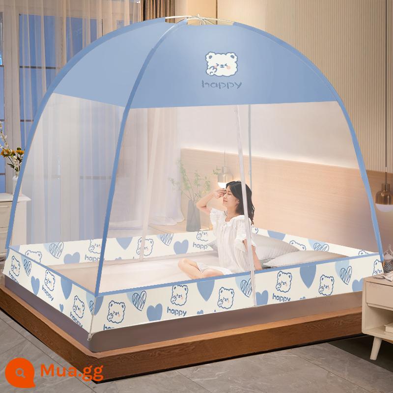 2021 mới yurt màn chống muỗi phòng ngủ gia đình không cần lắp đặt ký túc xá sinh viên gấp chống ngã trẻ em 2022 cao cấp - Gấu chăm sóc hàng đầu chống bụi [23 mẫu mới]