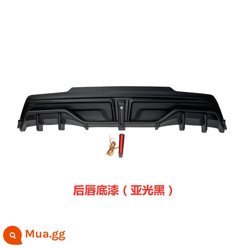 Thích hợp cho 21-22 Tesla Model Y tái trang bị các bộ phận môi trước xẻng phía trước bên váy kích thước môi phía sau bao quanh đuôi - Sơn lót môi sau (đen mờ)