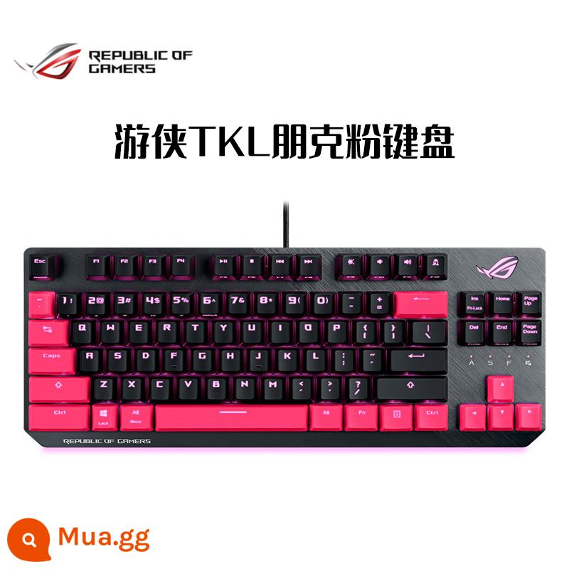 ROG Người Chơi Nước Punk Hồng Phím Chuột Điện Thi Game Bàn Phím Cơ Chuột Tai Nghe Miếng Lót Chuột Hồng - Ranger TKL punk bột [trục đỏ]