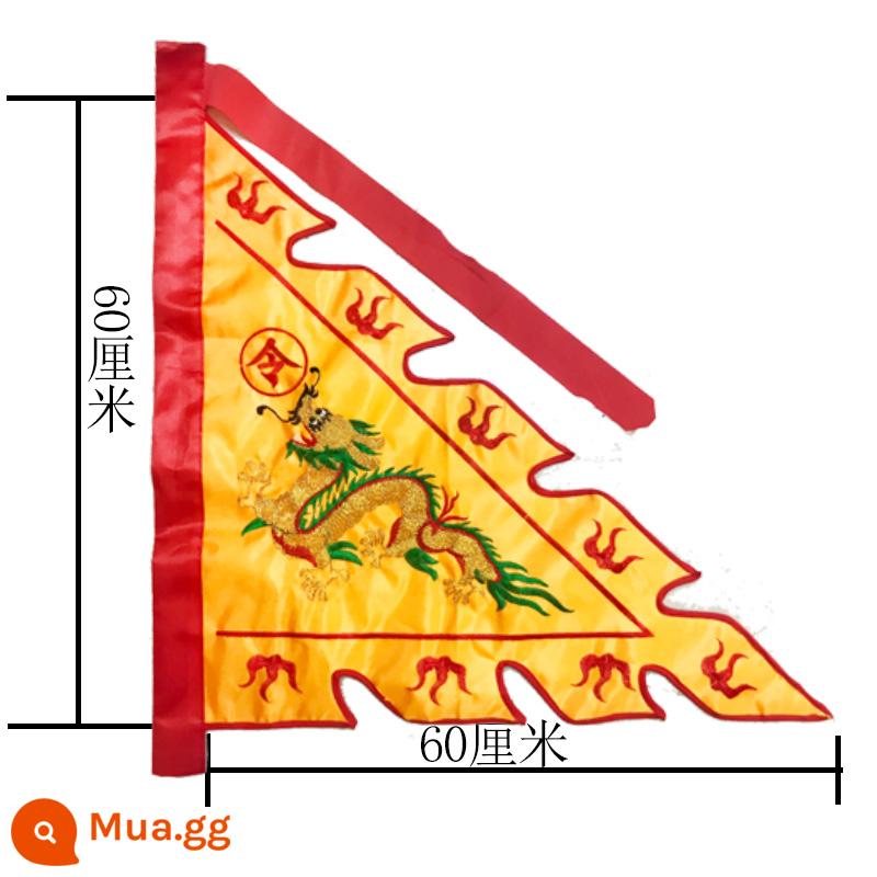 cờ rồng ngũ sắc cờ tam giác thêu 2 mặt cờ cổ pháp cờ ngũ sắc xưởng sản xuất cờ ngũ sắc nhỏ - 60 cm màu vàng