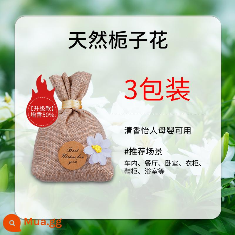 Osmanthus xe thơm gói nước hoa xe hơi cao cấp hương thơm nhẹ lâu dài mặt dây chuyền nước hoa xe hơi trang trí nội thất xe hơi - [Mẫu nâng cấp - thơm hơn 50%] Gardenia - 3 gói