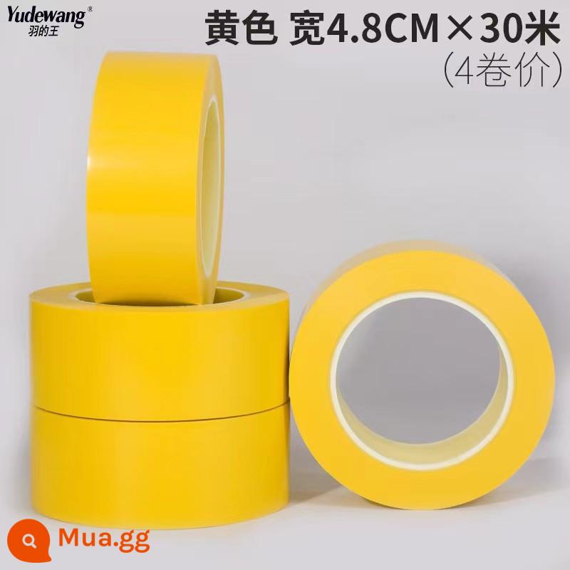 Băng cảnh báo PVC đen và vàng ngựa vằn băng qua cảnh báo mang tính bước ngoặt nhãn dán sàn băng sàn màu nét đứt băng sàn - Dày và chống mài mòn/màu vàng 48mm*30m/cuộn [giá cho 4 cuộn]