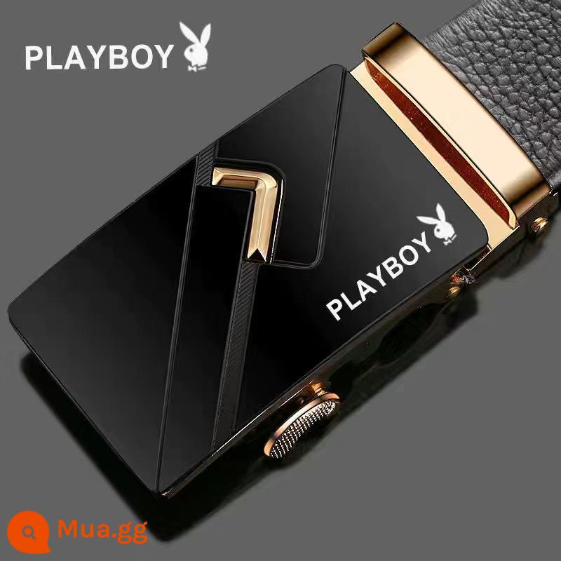 Playboy Thắt Lưng Nam Cao Cấp Hợp Kim Thắt Lưng Khóa Tự Động Dành Cho Thanh Niên Và Trung Niên Thắt Lưng Quần Thắt Lưng - Phiên bản hợp kim vàng Xiaoqi