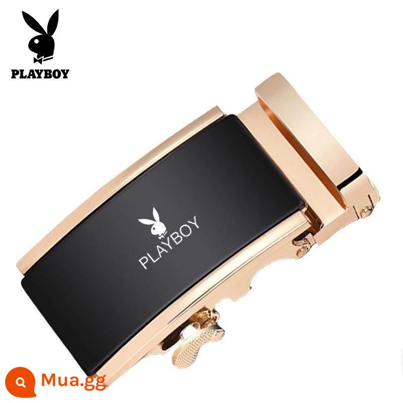 Playboy Thắt Lưng Nam Cao Cấp Hợp Kim Thắt Lưng Khóa Tự Động Dành Cho Thanh Niên Và Trung Niên Thắt Lưng Quần Thắt Lưng - Phiên bản hợp kim song phương màu vàng