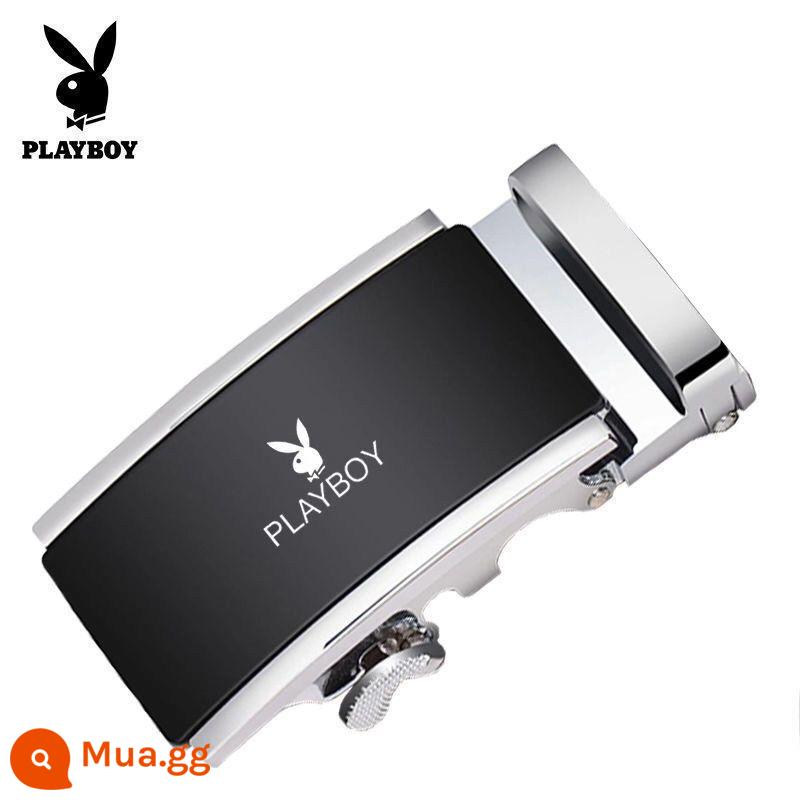 Playboy Thắt Lưng Nam Cao Cấp Hợp Kim Thắt Lưng Khóa Tự Động Dành Cho Thanh Niên Và Trung Niên Thắt Lưng Quần Thắt Lưng - Phiên bản hợp kim song phương màu bạc