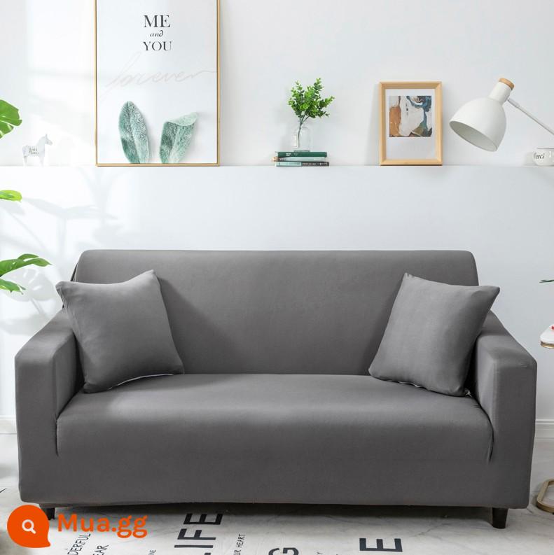 Co Giãn Đa Năng Ghế Sofa Bao Gồm Tất Cả Đa Năng Hiện Đại Tích Hợp 3 Người Khăn Bốn Mùa Bọc Vải Đệm Sofa Da - xám