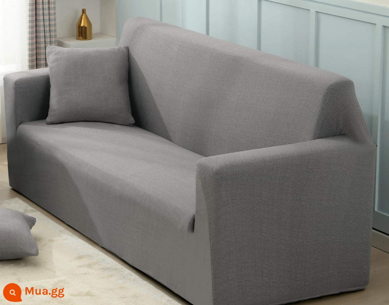 Co Giãn Đa Năng Ghế Sofa Bao Gồm Tất Cả Đa Năng Hiện Đại Tích Hợp 3 Người Khăn Bốn Mùa Bọc Vải Đệm Sofa Da - FB màu xám nhạt