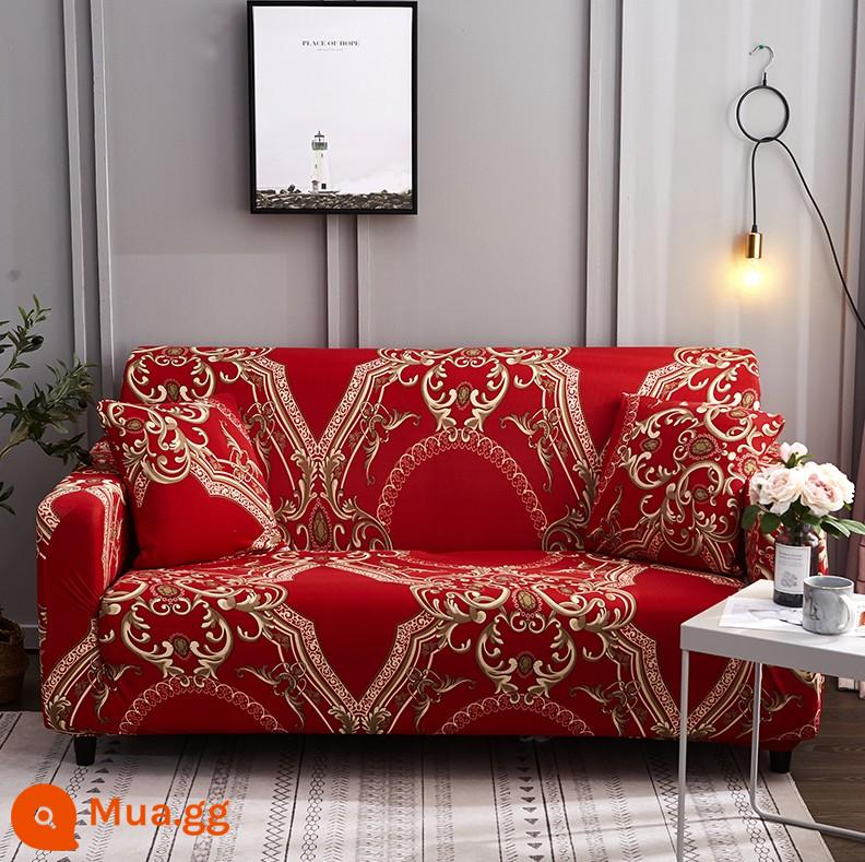 Ghế sofa đàn hồi bốn mùa bao gồm tất cả bao gồm phổ quát miếng lót khăn một kiểu cũ của Mỹ phong cách bohemian retro bọc vải - Tianjiao màu xanh hải quân (màu hình ảnh)