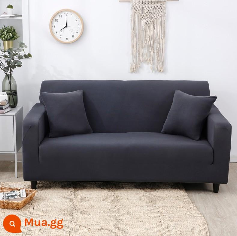 Co Giãn Đa Năng Ghế Sofa Bao Gồm Tất Cả Đa Năng Hiện Đại Tích Hợp 3 Người Khăn Bốn Mùa Bọc Vải Đệm Sofa Da - Màu xám đen