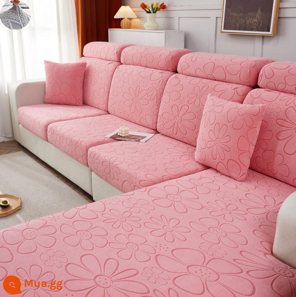 Nón Tắm Phong Cách Co Giãn Ghế Sofa Co Giãn Ghế Sofa Tất Cả Đa Năng 2022 Xanh Tựa Lưng Gối Tựa Đầu Đệm Xốp - Mũ hồng Yanghua dày màu hồng