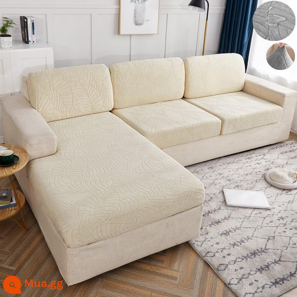 Nón Tắm Phong Cách Co Giãn Ghế Sofa Co Giãn Ghế Sofa Tất Cả Đa Năng 2022 Xanh Tựa Lưng Gối Tựa Đầu Đệm Xốp - Mũ dày màu be lá lớn không thấm nước