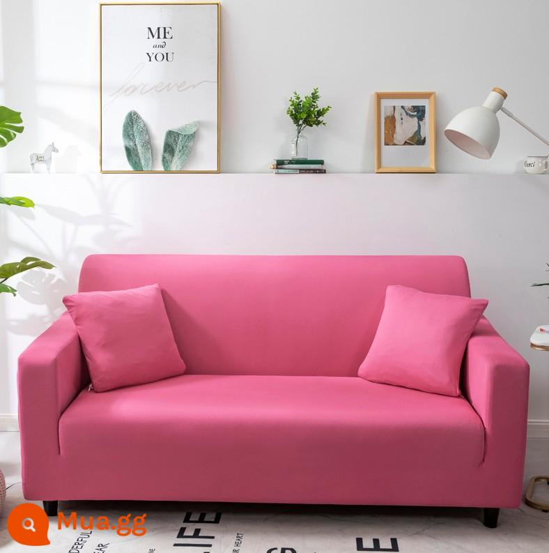 Co Giãn Đa Năng Ghế Sofa Bao Gồm Tất Cả Đa Năng Hiện Đại Tích Hợp 3 Người Khăn Bốn Mùa Bọc Vải Đệm Sofa Da - Hoa hồng đỏ