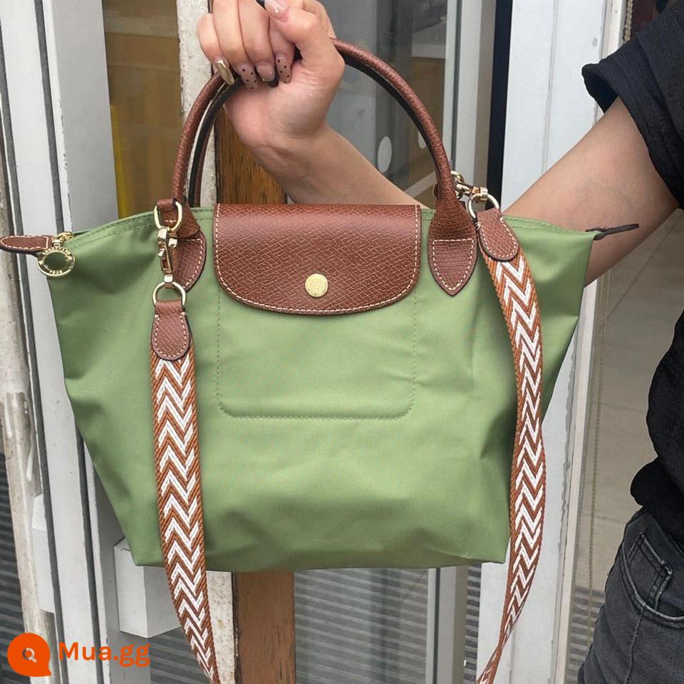 Túi đựng bánh bao nylon cho nữ 2023 túi tote đa năng mới có sức chứa lớn túi mẹ túi xách siêu nhẹ - Màu xanh bơ cỡ nhỏ [với da bò lớp thứ nhất + dây đeo vai rộng có thể điều chỉnh miễn phí] [logo quầy]