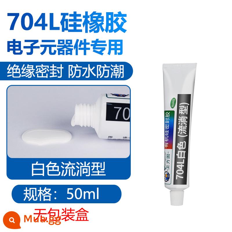 Weiligu 704 cao su silicone công nghiệp keo trắng k-704b đen rtv silicone 705 trong suốt điện tử niêm phong nhiệt độ cao cách nhiệt 706 keo 5903H silicone keo đỏ sắt lò nướng đặc biệt - 704L/50ml màu trắng (không có hộp đóng gói)