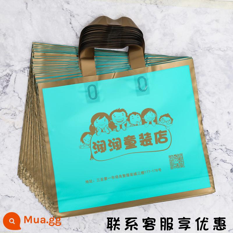 Candy Gold Edge túi in logo in logo cửa hàng túi xách tùy chỉnh túi nhựa tùy chỉnh túi nhựa - Cyan Phnôm Pênh