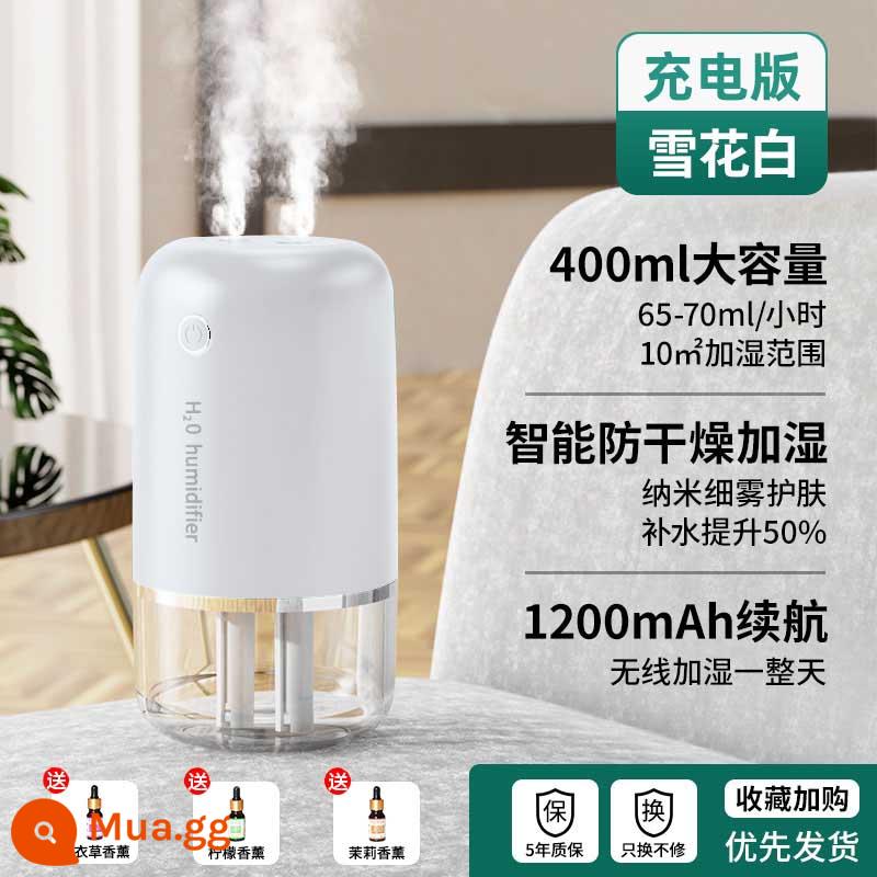 [Được đề xuất bởi Li Jiaqi] Máy tạo độ ẩm Gia đình Phòng ngủ nhỏ câm Sạc USB Phụ nữ mang thai Air Air Máy tính để bàn Văn phòng Di động Ký túc xá Sinh viên Đầu giường Xịt thơm ô tô mini - Bạch Tuyết/Có thể sạc lại* 3 chai [Xịt nano đôi★Tạo độ ẩm im lặng★Thể tích phun sương lớn]