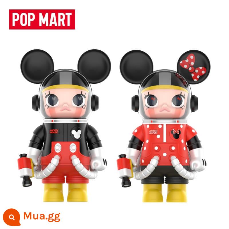 MEGA Treasure Series 100% SPACE MOLLY Anniversary Blind Box Xe mô hình POPMART Bubble Mart - Bộ đồ Molly Mickey Minnie 100%