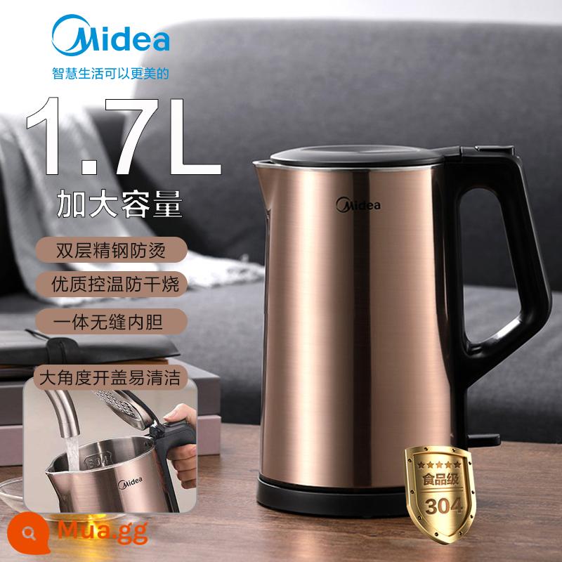 Midea nhiệt độ không đổi điện gia đình ấm đun nước tự động ngắt điện cách nhiệt một thép không gỉ công suất lớn đun sôi - [huấn luyện viên vàng]