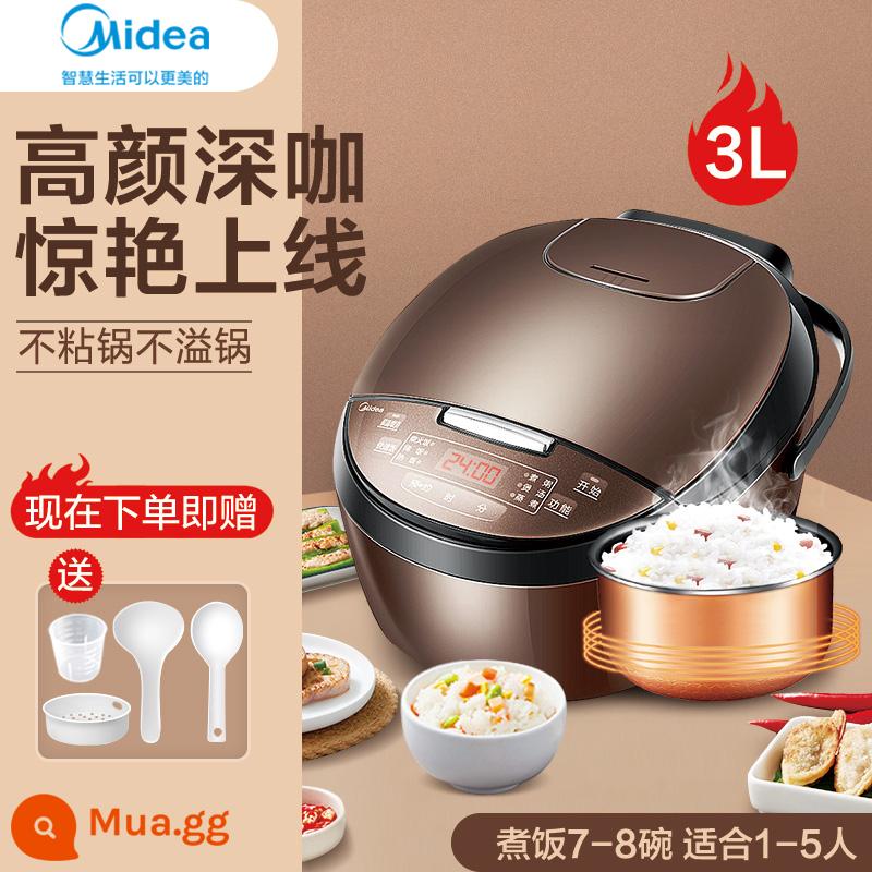 Bếp gạo Midea Hộ gia đình nhiều chức năng Gạo thông minh 4 lít L3 Người 6 người 6 Nấu cơm - [Vàng sâm panh] 3L