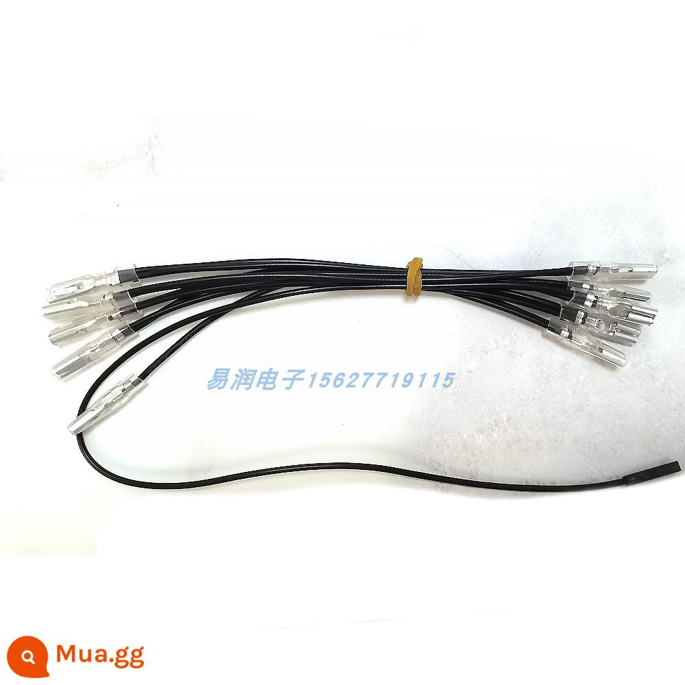 Một đầu Dupont nối tiếp dòng arcade rocker chip nút ánh sáng nối đất dòng máy trò chơi bánh mâm xôi phụ kiện lắp ráp - 10 đầu 2.8 đầu cuối màu đen