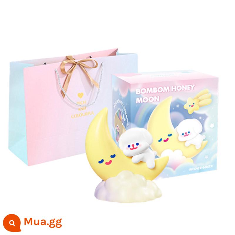 Mark Tubu RiCO Moon Puppy Đèn Bạn gái Món quà Sinh nhật Chàng trai Gửi Cô gái Sáng tạo Bạn gái Cặp đôi Dễ thương - RiCO Moon Puppy Lamp-Phong cách túi quà tặng