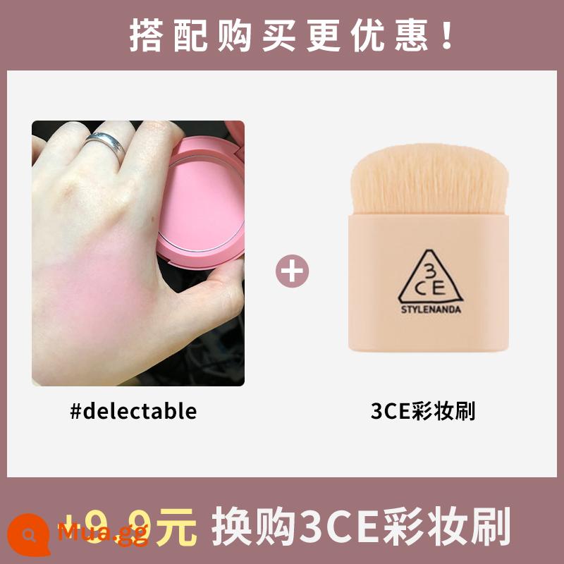 Phấn má hồng đơn sắc 3ce rosebeige đào cam nudepeach sương mù mềm mờ thành phố tự nhiên hoa cà - DELECTABLE+cọ má hồng 3ce [kết hợp] có sẵn/cọ má hồng miễn phí