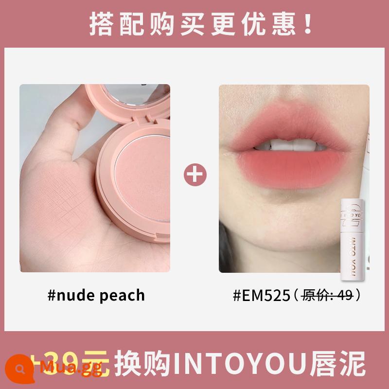 Phấn má hồng đơn sắc 3ce rosebeige đào cam nudepeach sương mù mềm mờ thành phố tự nhiên hoa cà - NUDE PEACH+INTO Lip Mud EM525 còn hàng/tặng cọ má hồng