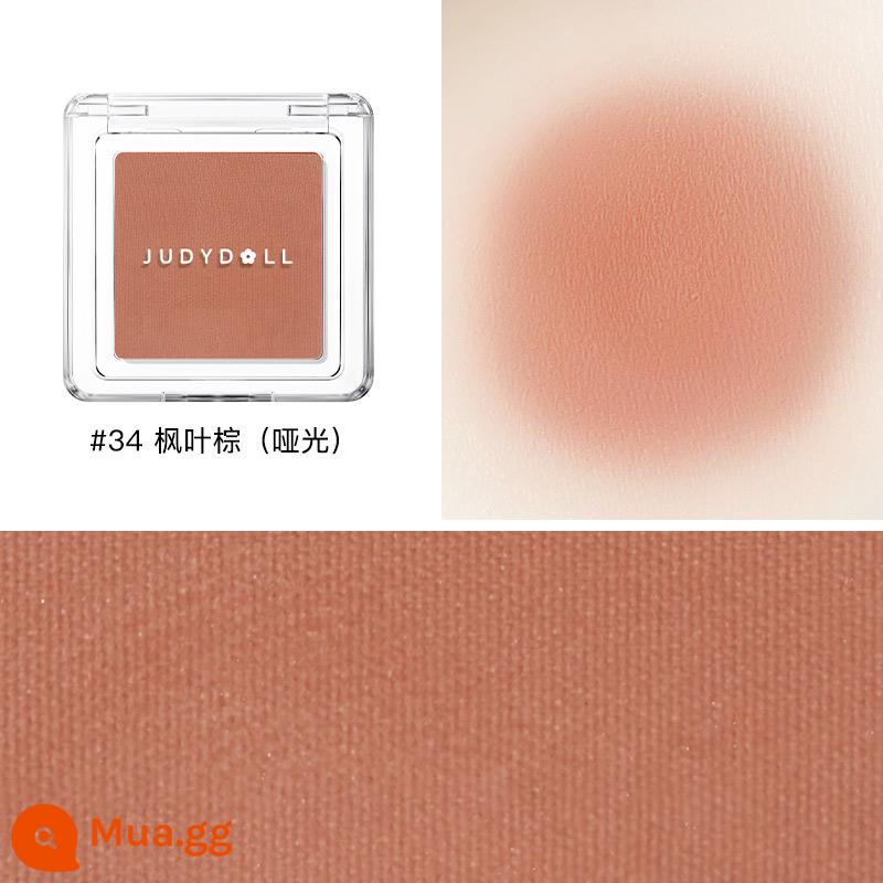 [Giảm 15% cho 2 sản phẩm] Phấn má hồng Judydoll màu cam kem má hồng kem highlight tạo khối đường viền màu tím tím - 34 lá phong nâu