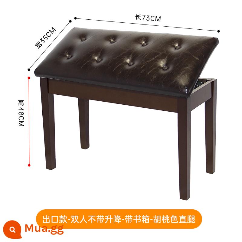 Kimberly Piano Stool Gỗ Solid Chân cong Đôi với Bookbox Piano Stool Organ điện tử Piano điện tử Guzheng Stool Vertical Universal - (Xốp dày xuất khẩu) Hu Shuangren có tủ sách