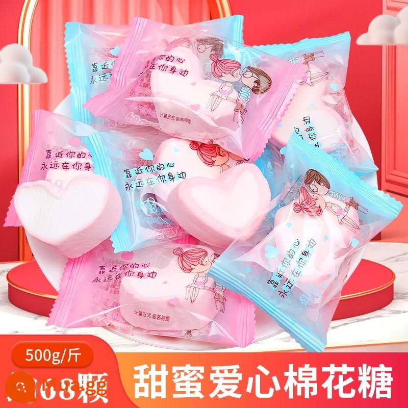 Aq gấu sandwich kẹo dẻo marshmallow - Ah Q Bear Sweetheart Marshmallow Vị Hỗn Hợp 500g (khoảng 68 miếng)