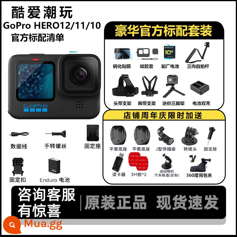 Camera thể thao ngoài trời GoPro MAX/11Mini toàn cảnh camera chất lượng cao chống nước 5K black dog 10 cưỡi bổ nhào - Gói tiêu chuẩn chính thức GoPro12 Deluxe Giảm giá khi được tư vấn