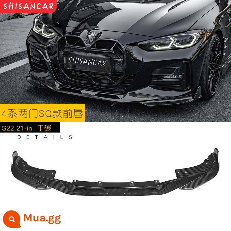 Thích hợp cho BMW 4 Series i4 mới sửa đổi môi trước và môi sau G22 G26 425 430 lưới tản nhiệt xẻng phía trước bằng sợi carbon khô - Vành trước SQ carbon khô hai cửa G22/23