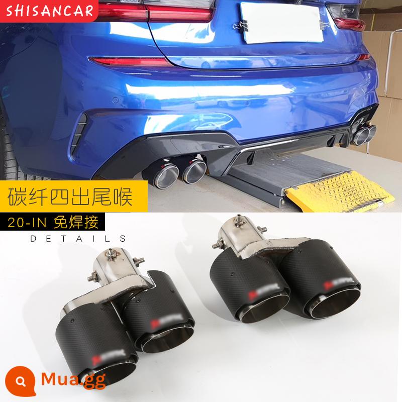 Thích hợp cho XE BMW 3 Series mới sửa đổi môi trước MP Model xẻng trước bốn ra đuôi họng môi sau 320 325li Bộ Yaoye - Chỗ đậu xe nguyên bản bằng sợi carbon bốn ống xả kiểu 20-22