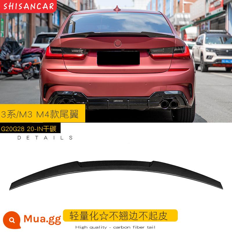 Thích hợp cho XE BMW 3 Series mới sửa đổi môi trước MP Model xẻng trước bốn ra đuôi họng môi sau 320 325li Bộ Yaoye - Cánh gió sau M4 khô bóng carbon 20-23 mẫu★ Bảo hành 5 năm