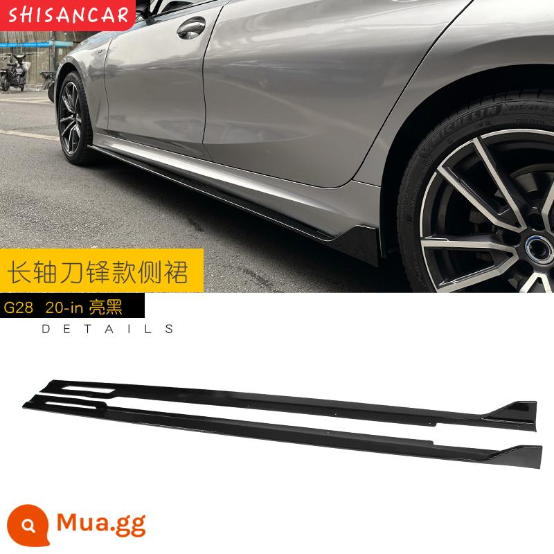 Thích hợp cho XE BMW 3 Series mới sửa đổi môi trước MP Model xẻng trước bốn ra đuôi họng môi sau 320 325li Bộ Yaoye - Cánh gió bên màu đen bóng kiểu lưỡi dao.. Lưu ý dấu trục dài.