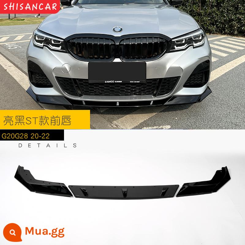 Thích hợp cho XE BMW 3 Series mới sửa đổi môi trước MP Model xẻng trước bốn ra đuôi họng môi sau 320 325li Bộ Yaoye - Môi trước ST mẫu ST màu đen sáng chỗ đậu xe nguyên bản mẫu 20-22