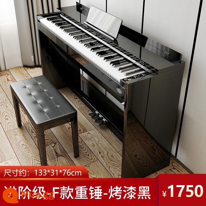 Đàn piano điện tử Lehfeld Bài kiểm tra chứng nhận chuyên nghiệp búa nặng 88 phím dành cho người mới bắt đầu, trẻ em và người lớn Đàn piano điện tử thông minh sử dụng tại nhà - Loại F tiên tiến được sơn màu đen dạng búa