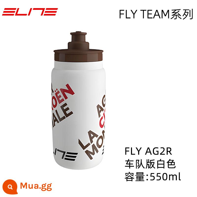 Ý ELITE Tour de France bình nước xe đạp đường xe đạp cốc nước thi đấu bình nước thể thao - FLY AG2R Trắng 550ML