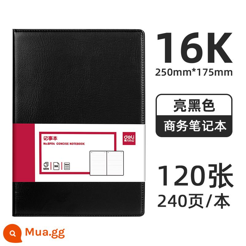 Deli 7901 kinh doanh đơn giản dày notepad a5 máy tính xách tay nhật ký sổ da mặt sổ văn phòng văn phòng sinh viên đại học cuộc họp kỷ lục sổ kỷ lục sổ sau đại học sổ tay tài khoản mỹ thuật - 16K/120 ảnh-BP114