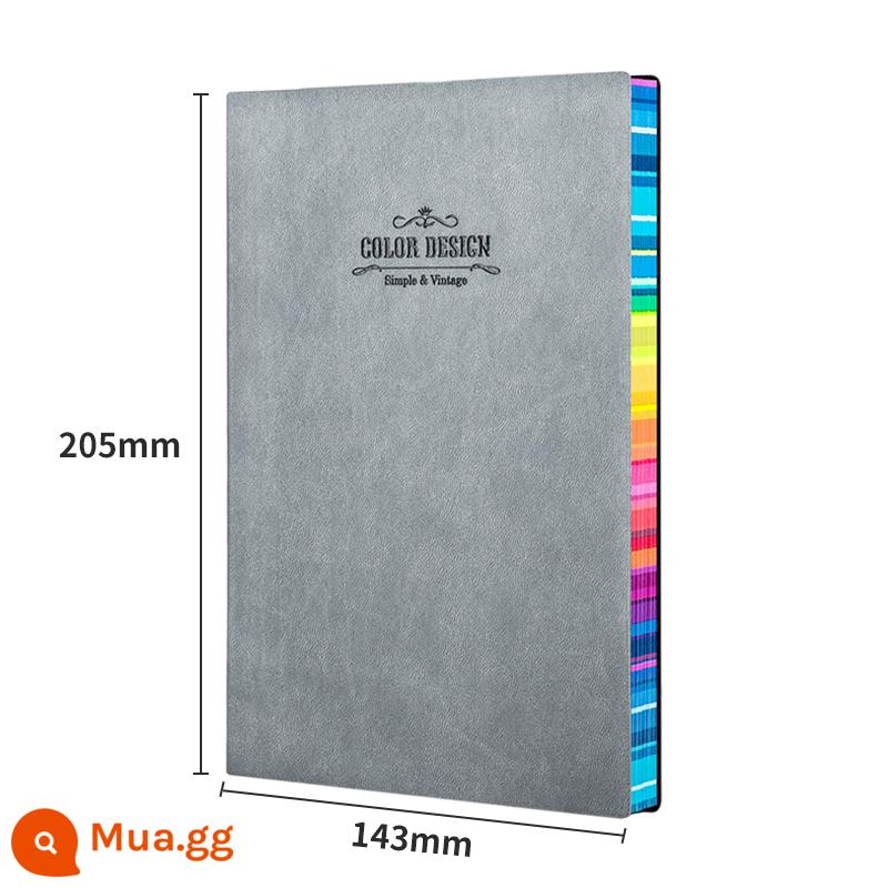 Máy tính xách tay mạnh mẽ dày bề mặt da mềm phun màu cạnh PU notepad sáng tạo đơn giản sinh viên đại học ins gió văn phòng kinh doanh cuộc họp kỷ lục sổ nhật ký bài báo nghệ thuật cuốn sách 25K 56K - [25K-112 ảnh mỗi cuốn]-Coral Grey-3183