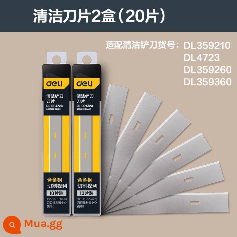 Dụng cụ mạnh mẽ, dao làm sạch xẻng, dụng cụ cạo kính hợp kim nhôm, xẻng mở rộng sàn, khử nhiễm da tường, loại bỏ đường may đẹp, loại bỏ keo - [20 lưỡi xẻng] (Thích ứng với mẫu đặc biệt siêu liên kết này, mẫu hợp kim nhôm)