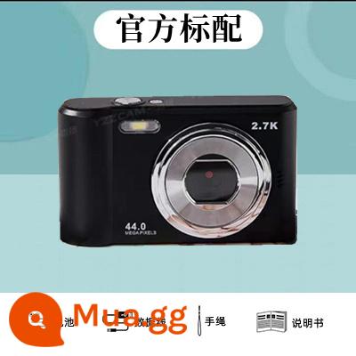 Máy ảnh kỹ thuật số độ nét cao cấp nhập cảnh CCD camera di động selfie thẻ máy ghi ảnh vlog camera - Mẫu trường-chuẩn chính thức-đen