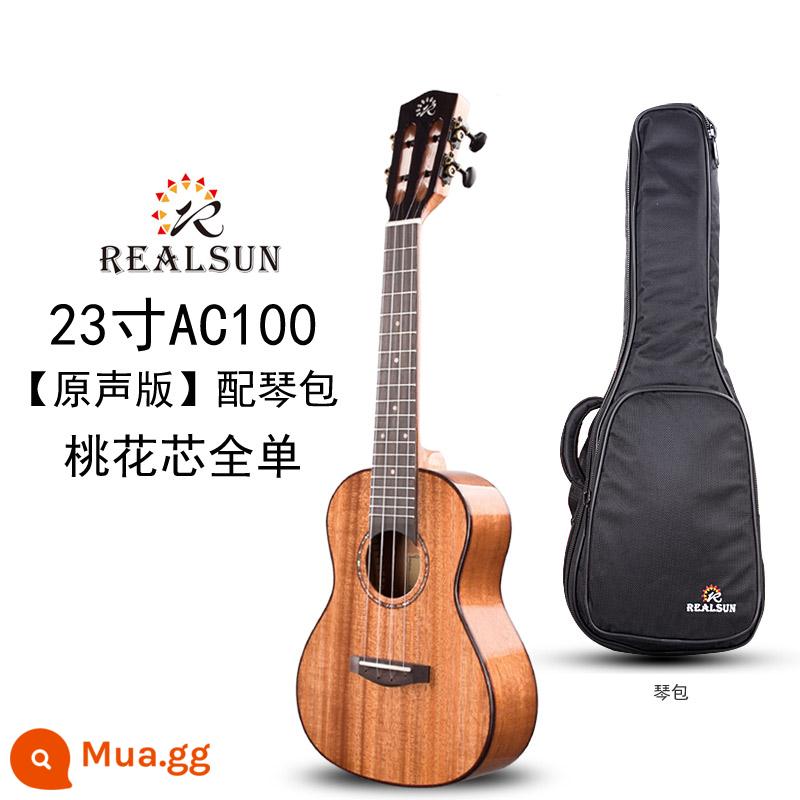 Đàn ukulele phủ veneer Realsun Ruisheng AC100 gỗ gụ keo 23 inch 26 inch AC200AT200 - Bảng mạch cứng bằng gỗ gụ AC100 23 inch [phiên bản gốc] [có túi biểu diễn]