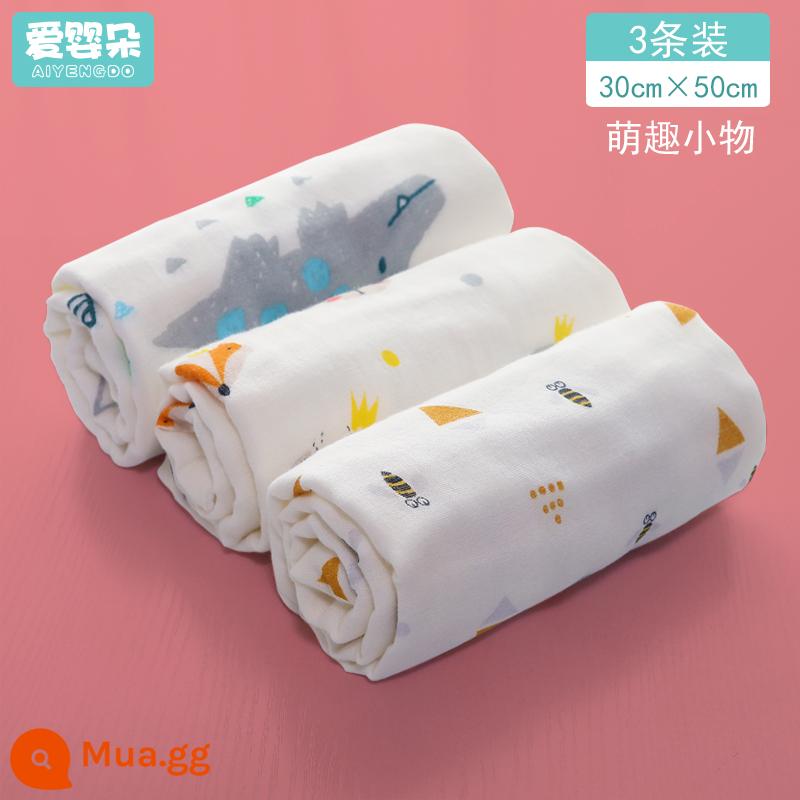 Trẻ em giặt mông trẻ sơ sinh giặt mông cotton cho bé gái nhỏ nữ vùng kín bé gái bà bầu người lớn - 3 gói đồ nhỏ xinh (30cm×50cm) (rửa mặt/mông)