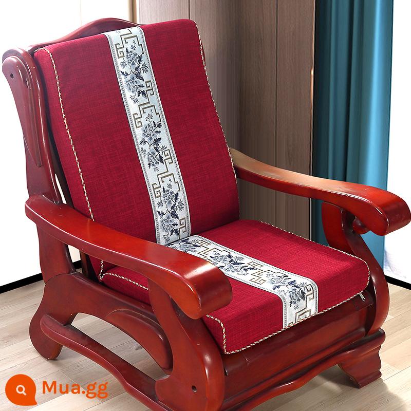 Kiểu cũ -kiểu ghế sofa bằng gỗ đặc biệt Ghế Ghế Ghế Ghế Ghế Ghế mùa thu Back Back Ghế Back Back Back Back Sponge - hoa nhỏ màu đỏ