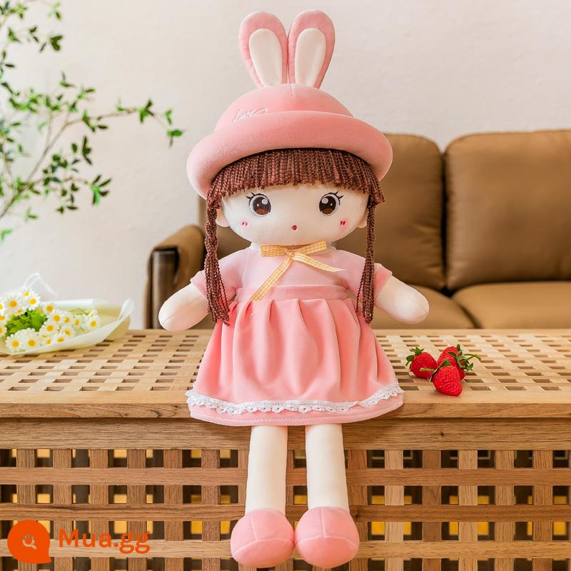 Dễ thương Rag Doll Plush Toy Mayfair Doll Doll Quà tặng sinh nhật của trẻ em Cô gái Gối ngủ Doll - Nơ hồng mới