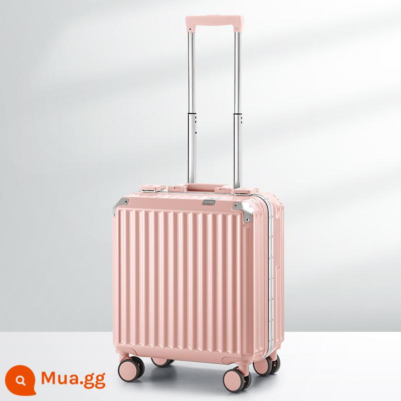 Vali nhỏ nữ 18 inch hộp mật khẩu lên máy bay nhẹ và chất lượng cao xe đẩy du lịch mini hộp da 20 nam - Bột Cornus officinalis/khung nhôm thời trang