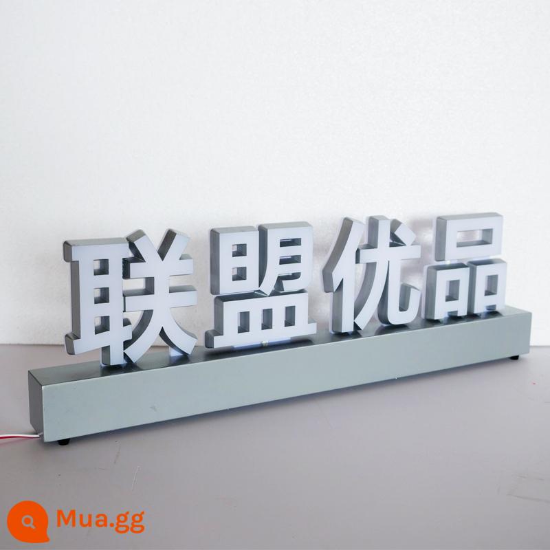 Làm biển quảng cáo acrylic bằng thép không gỉ mini bảng hiệu từ phát sáng ngoài trời tùy chỉnh cửa tùy chỉnh bảng đèn LED - Ký tự phát sáng trên máy tính để bàn