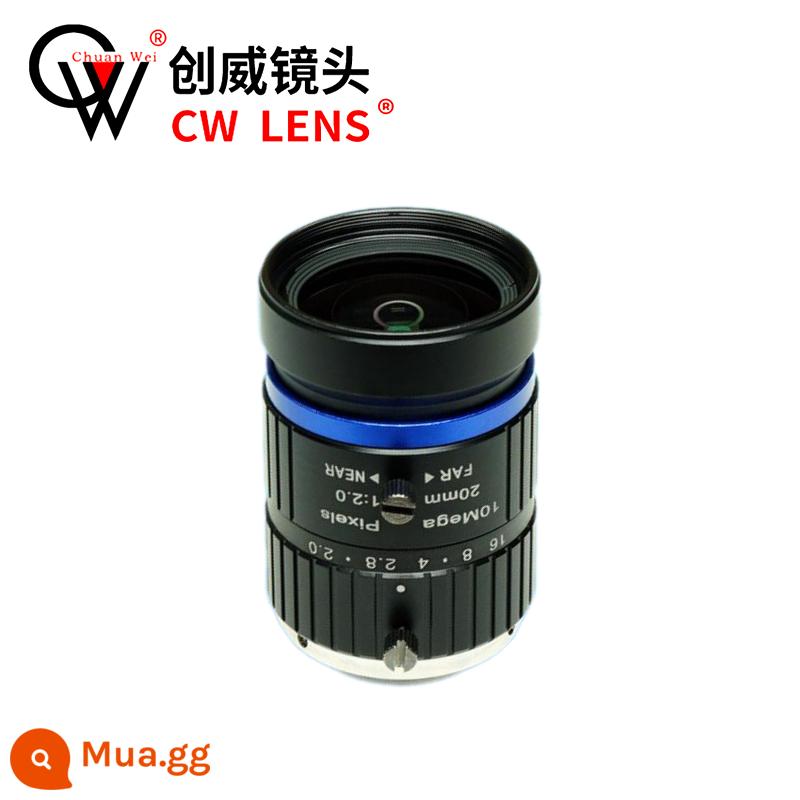 Ống kính zoom công nghiệp tiêu cự cố định tùy chọn 1 inch 2/3"1/2" C-mount phụ kiện máy ảnh công nghiệp ống kính thị giác máy - Khẩu độ thủ công 20mm10MP 1 inch C-mount